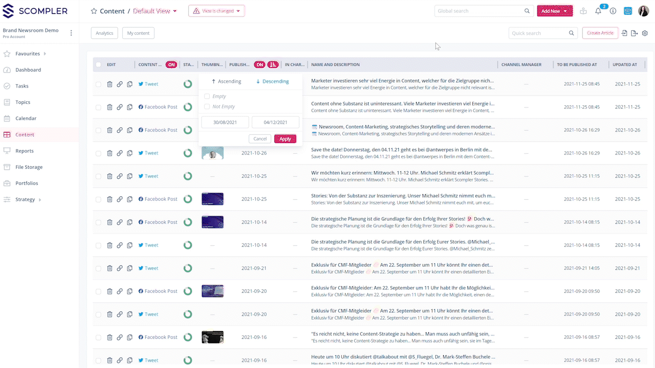 Filter-Parameter auswählen EN