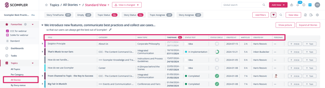EN_03_Stories sortieren
