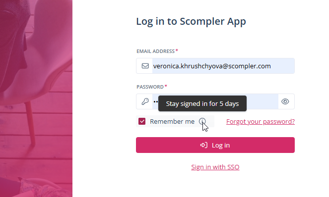 Remember Me Checkbox