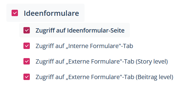 DE_08_ Einstellungen Ideenformulare