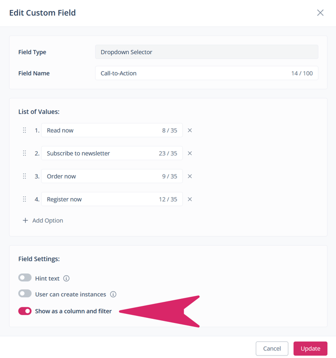 EN_7_IF in Spalten und FIltern anzeigen