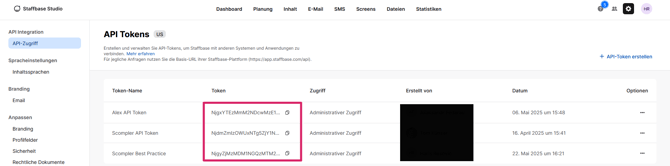 DE_02_Staffbase Token kopieren