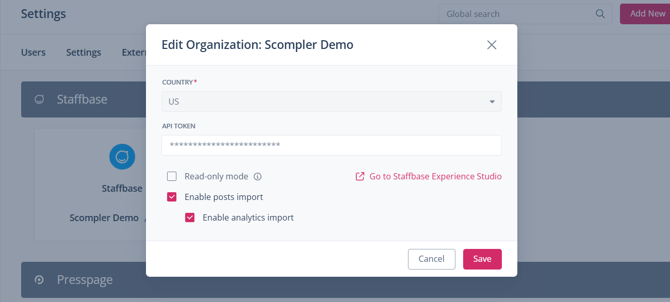 Staffbase integration