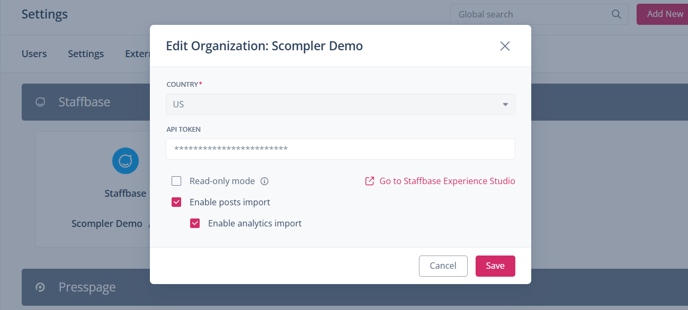 Staffbase integration