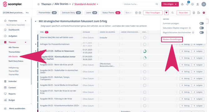 Ansicht "Alle Stories"