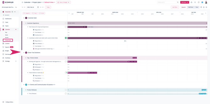 4_EN_Monatsansicht_links Project plan umranden + Pfeil auf Kalender zeigend
