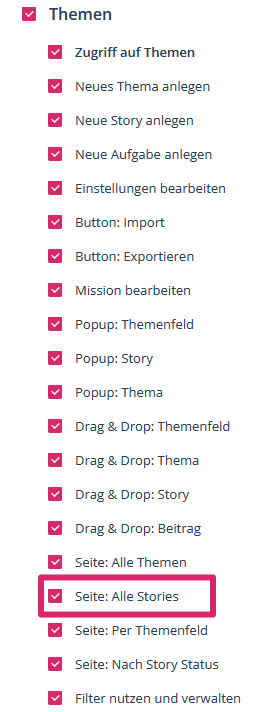 DE_01_Alle Stories Projekteinstellungen