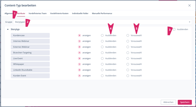 Content Typ Strategie