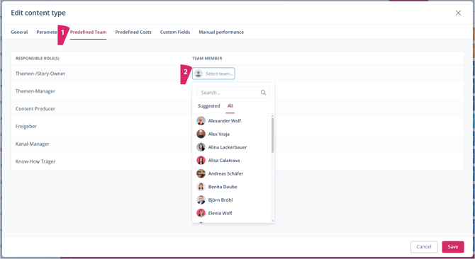 Responsibilities for Content Types