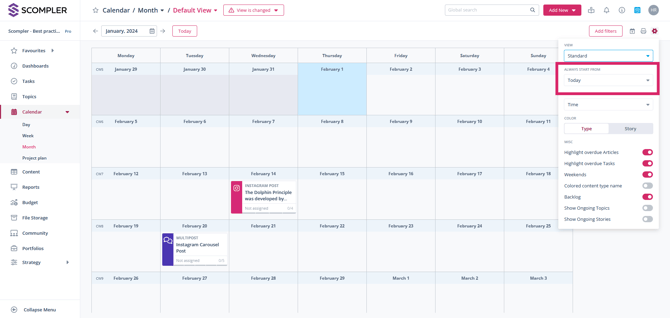 EN_5_oben rechts Rahmen um Always start from + Sortierung