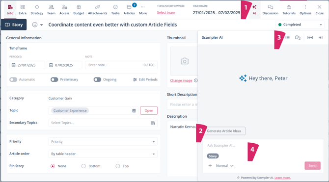 Scompler AI in story card