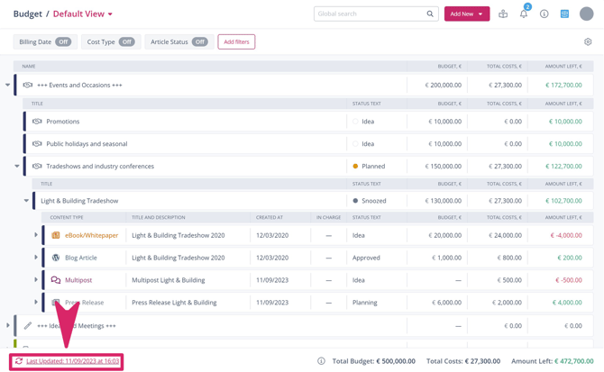 8_Budget Reports_Daten aktualisieren_EN