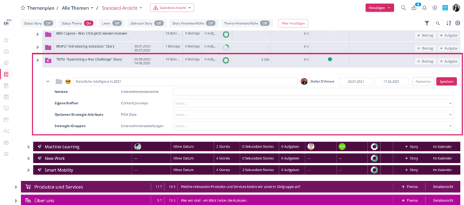 Story-Voreinstellung