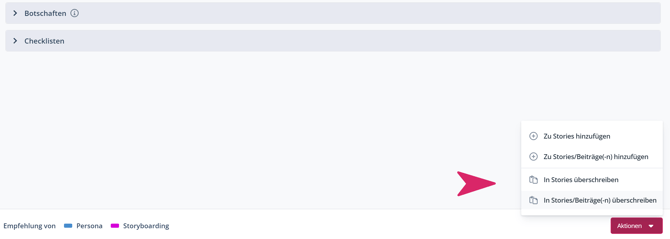 Strategie - Aktionen