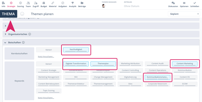 Strategie-Themen-Karte